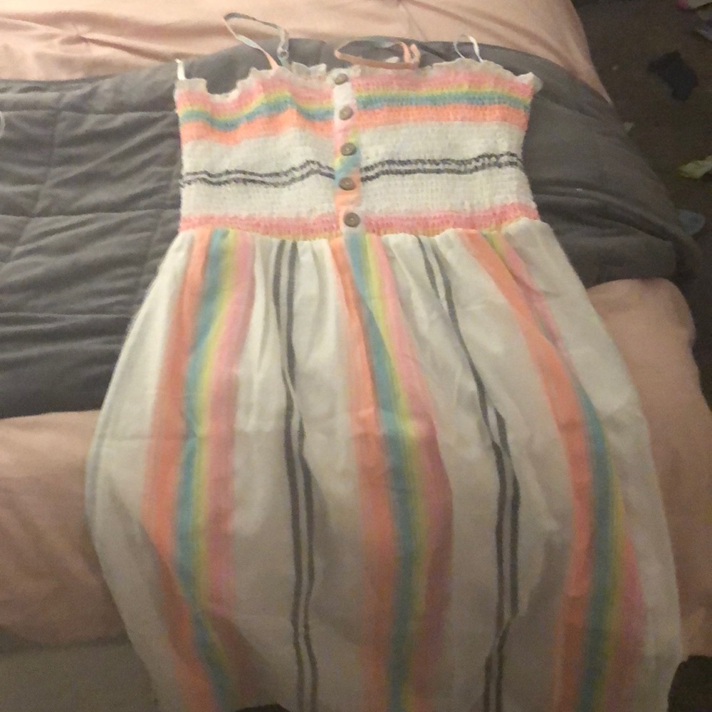 Pastel rainbow dress from Francesca’s Boutique